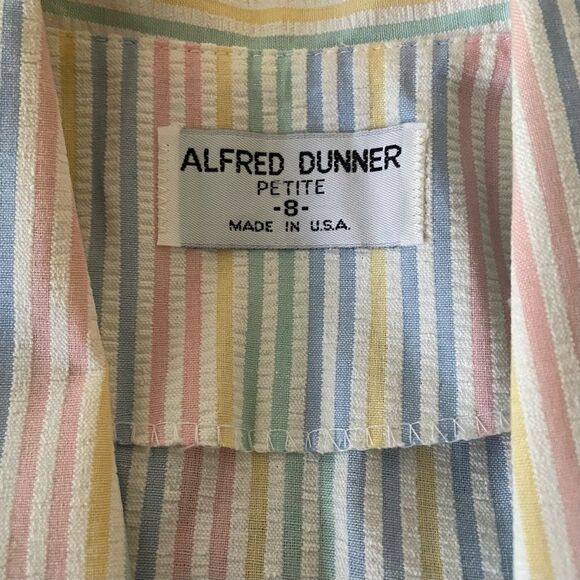 Vintage Alfred Dunner Women’s Rainbow Striped Blazer 8P - Picture 5 of 6